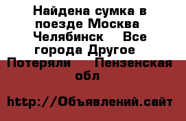 Найдена сумка в поезде Москва -Челябинск. - Все города Другое » Потеряли   . Пензенская обл.